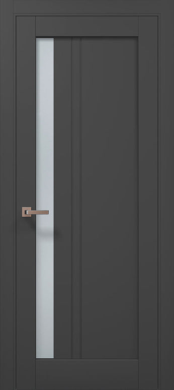 Ușă interior ML 642 cu model vertical și geam lateral – Design modern si finisaj satin / Millenium - Carlo Porte www.olivy.ro