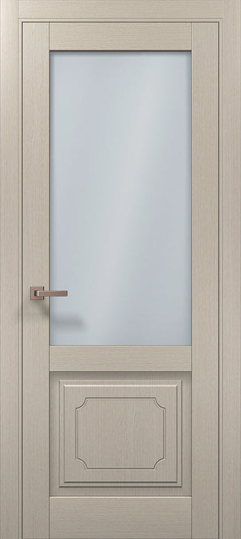 Ușă interior ML 11001 Satin – Eleganță cu geam mat și panou decorativ clasic / Millenium - Carlo Porte www.olivy.ro