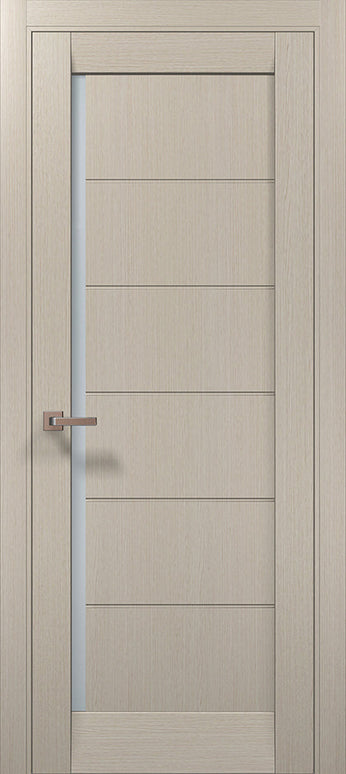 Ușă de interior ML-613 cu linii orizontale și geam satin – model urban / Millenium - Carlo Porte www.olivy.ro