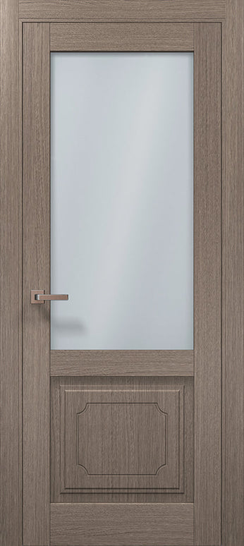 Ușă interior ML 11001 Satin – Eleganță cu geam mat și panou decorativ clasic / Millenium - Carlo Porte www.olivy.ro
