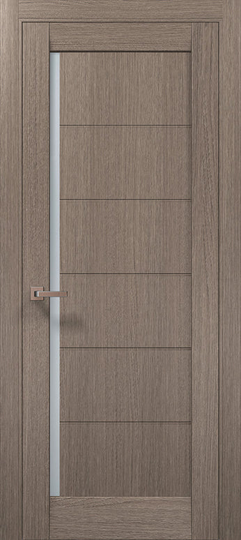 Ușă de interior ML-613 cu linii orizontale și geam satin – model urban / Millenium - Carlo Porte www.olivy.ro