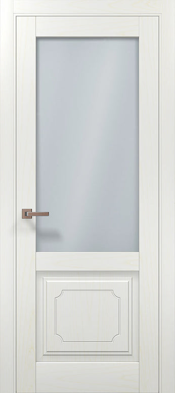 Ușă interior ML 11001 Satin – Eleganță cu geam mat și panou decorativ clasic / Millenium - Carlo Porte www.olivy.ro