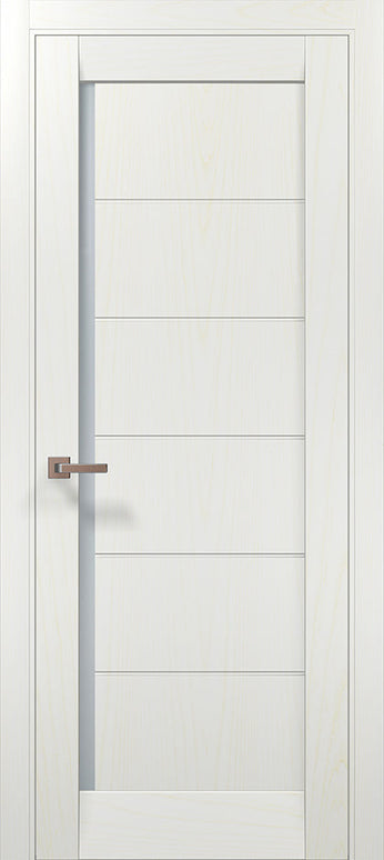 Ușă de interior ML-613 cu linii orizontale și geam satin – model urban / Millenium - Carlo Porte www.olivy.ro