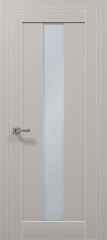 Ușa ML 01 – Minimalism cu sticlă satinată centrală / Millenium - Carlo Porte www.olivy.ro