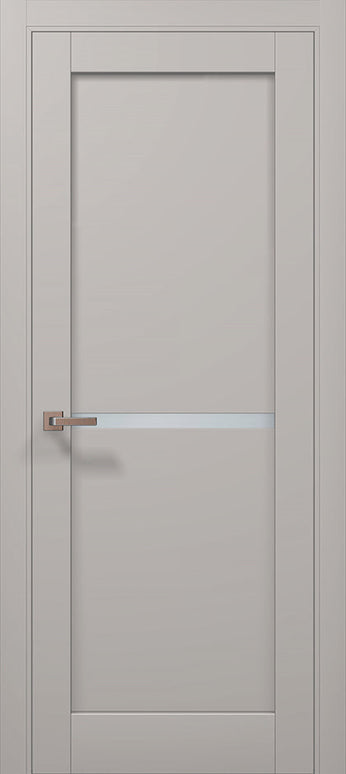 Ușă interior ML-60 satin – cu bandă de sticlă / Millenium - Carlo Porte www.olivy.ro