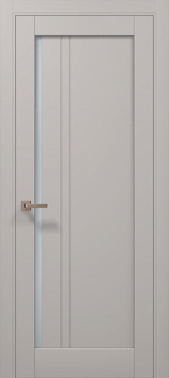 Ușă de interior ML-612 cu riflaj decorativ și geam satin / Millenium - Carlo Porte www.olivy.ro