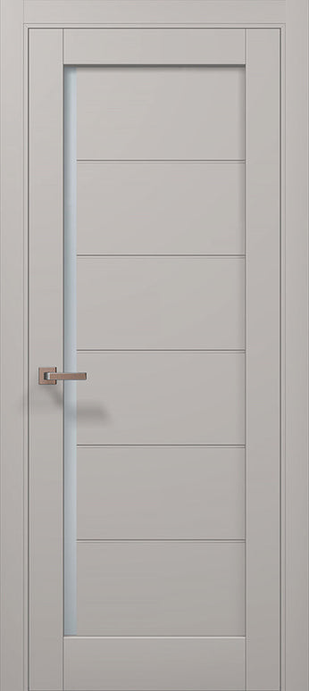 Ușă de interior ML-613 cu linii orizontale și geam satin – model urban / Millenium - Carlo Porte www.olivy.ro