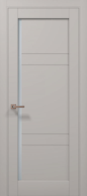 Ușă de interior ML-614 – cu panouri orizontale și geam satinat / Millenium - Carlo Porte www.olivy.ro