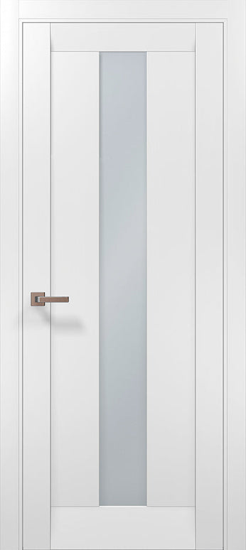 Ușa ML 01 – Minimalism cu sticlă satinată centrală / Millenium - Carlo Porte www.olivy.ro