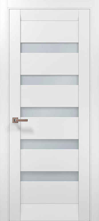 Ușă interior ML-02 – design modern cu inserții de sticlă satinată / Millenium - Carlo Porte www.olivy.ro