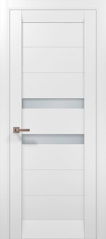 Ușă interior ML-53 – Modernă, cu inserții elegante din sticlă satinată / Millenium - Carlo Porte www.olivy.ro