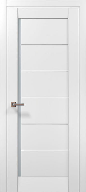 Ușă de interior ML-613 cu linii orizontale și geam satin – model urban / Millenium - Carlo Porte www.olivy.ro