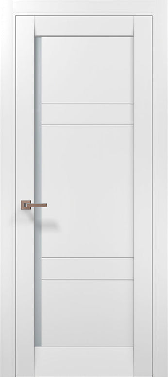 Ușă de interior ML-614 – cu panouri orizontale și geam satinat / Millenium - Carlo Porte www.olivy.ro