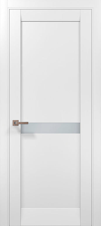 Ușă interior ML-63 cu inserție satinată – Eleganță minimalistă si accent modern / Millenium - Carlo Porte www.olivy.ro