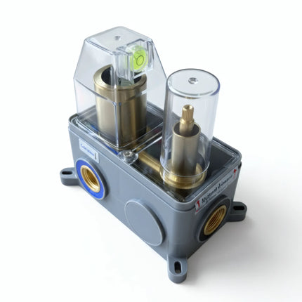 Set duș încastrat 2 funcții – finisaj negru mat, design modern din alamă solidă