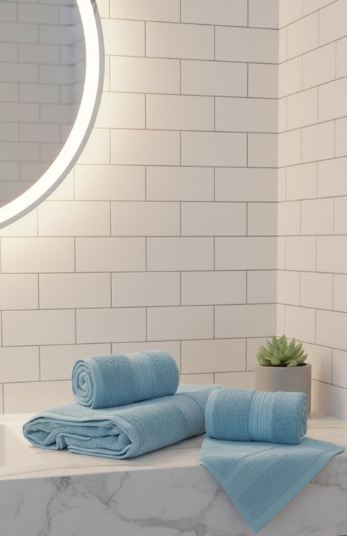 Set prosoape premium FUTIAN – bumbac 100%, culoare-menta