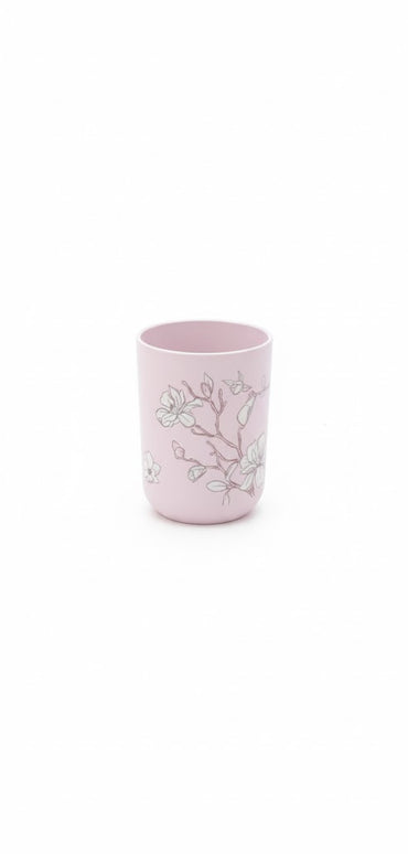 Set accesorii baie roz pastel cu flori, SANITARY – 6 piese, design floral elegant