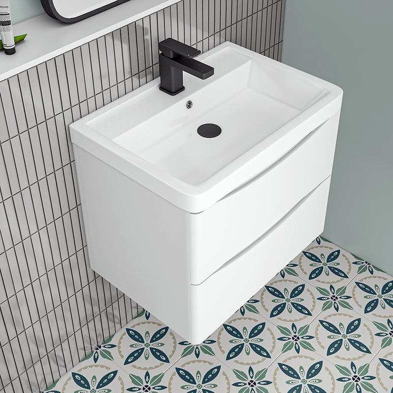 Mobilier de baie suspendat Vista, Alb
