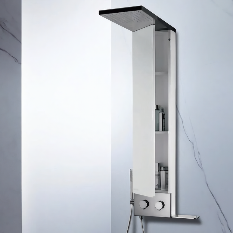 Panel de Duș Shiny Minimal – Design Elegant cu Duș Fix și Duș de Mână