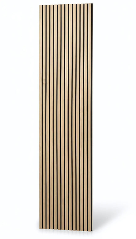 Panou riflaj decorativ Oak Line 001 – stejar deschis cu fundal negru