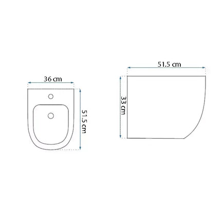 Bideu Suspendat Ceramic Ocean Plus