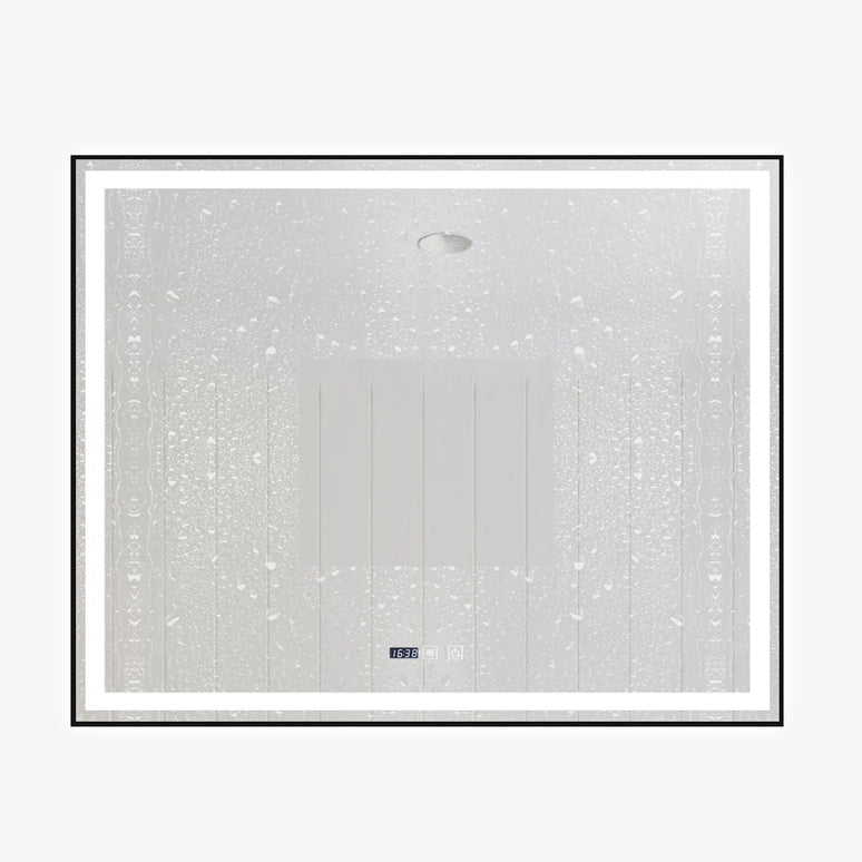 Oglindă Baie LED 100x80 cm cu functie Dezaburire și Ceas ,J142