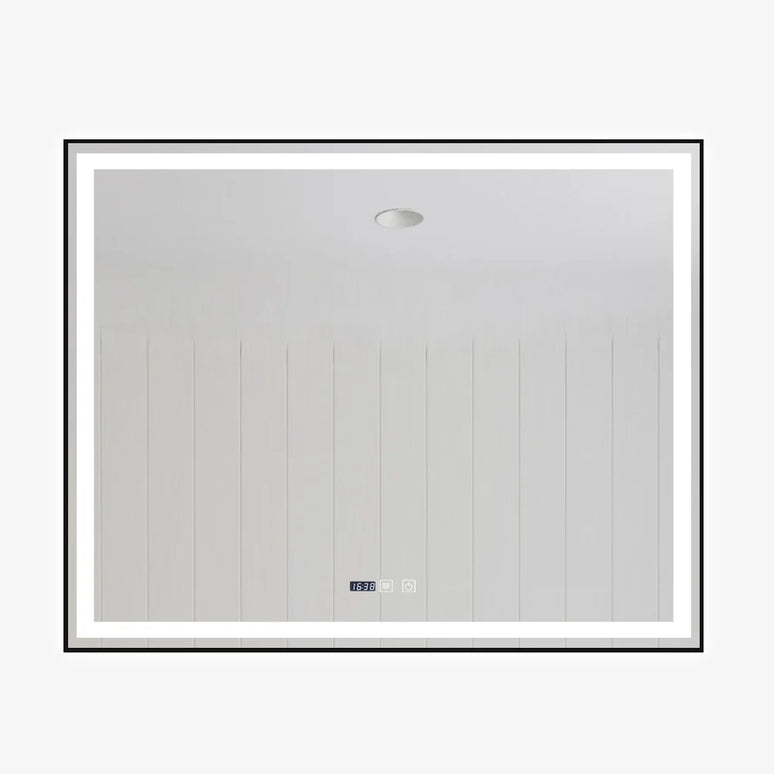 Oglindă Baie LED 100x80 cm cu functie Dezaburire și Ceas ,J142