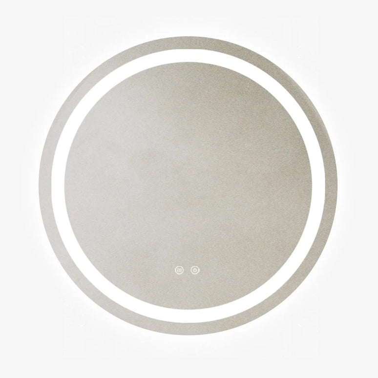 Oglindă Baie LED rotundă 70 cm cu funcție Dezaburire  ,J105 www.olivy.ro