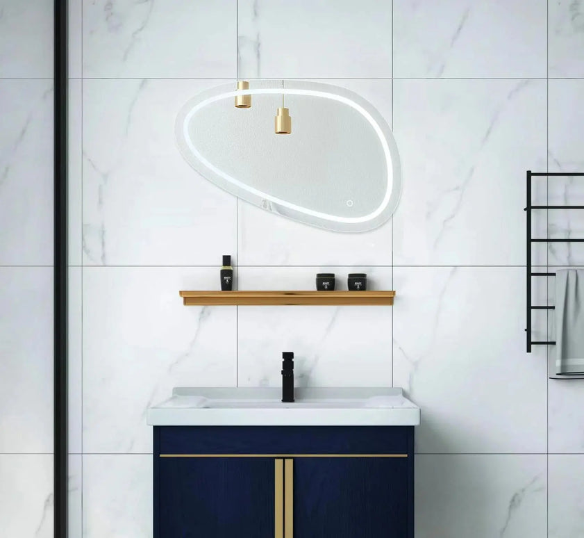 Oglinda Baie LED 80x45cm 3 Functii Touch Dezaburire J118