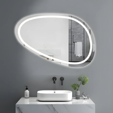 Oglinda Baie LED 80x45cm 3 Functii Touch Dezaburire J118