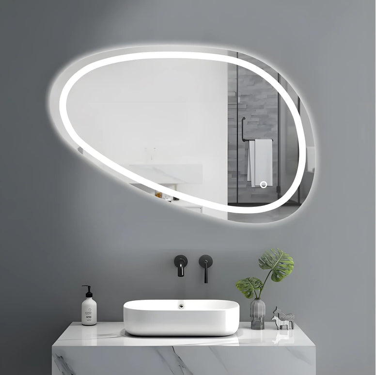 Oglinda Baie LED 80x45cm 3 Functii Touch Dezaburire J118