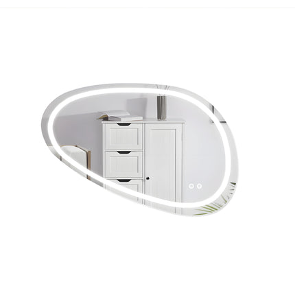 Oglinda Baie LED 80x45cm 3 Functii Touch Dezaburire J118