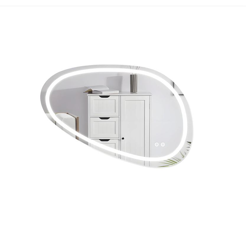 Oglinda Baie LED 80x45cm 3 Functii Touch Dezaburire J118 www.olivy.ro