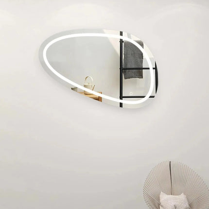 Oglinda Baie LED 80x45cm 3 Functii Touch Dezaburire J118