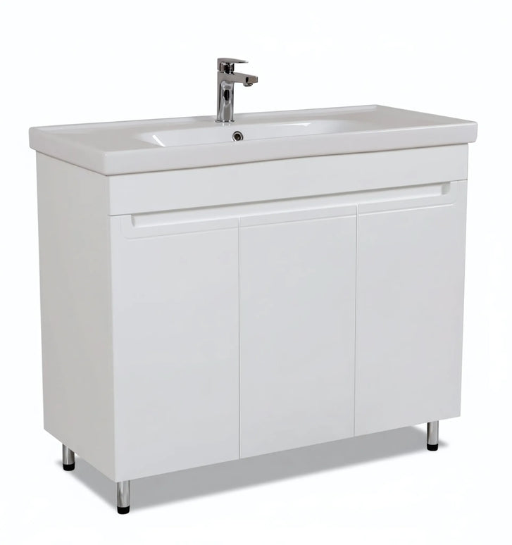 Set baie Omega – mască pe pardoseală cu lavoar ceramic