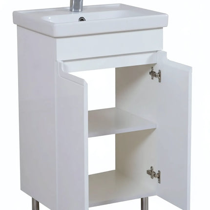 Set baie Omega – mască pe pardoseală cu lavoar ceramic