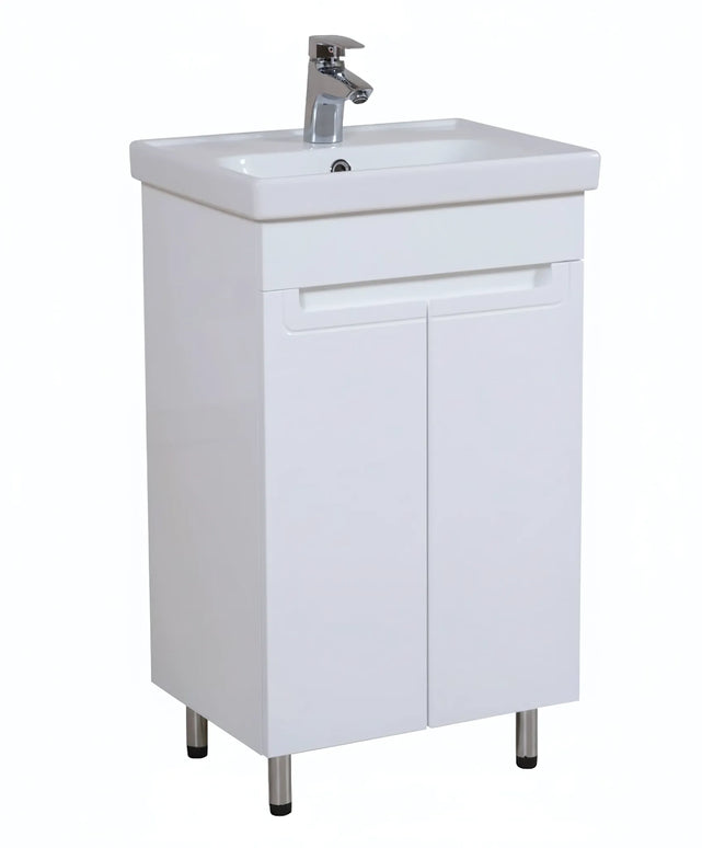 Set baie Omega – mască pe pardoseală cu lavoar ceramic