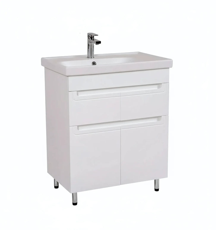 Set baie Omega – mască pe pardoseală cu lavoar ceramic