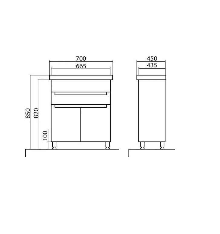 Set baie Omega – mască pe pardoseală cu lavoar ceramic