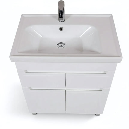 Set baie Omega – mască pe pardoseală cu lavoar ceramic