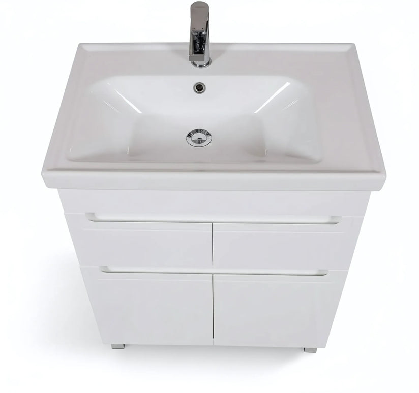 Set baie Omega – mască pe pardoseală cu lavoar ceramic