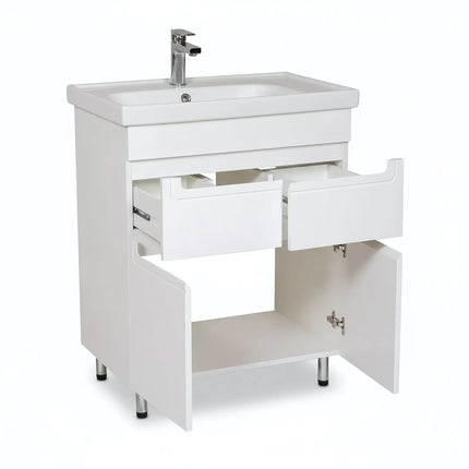 Set baie Omega – mască pe pardoseală cu lavoar ceramic