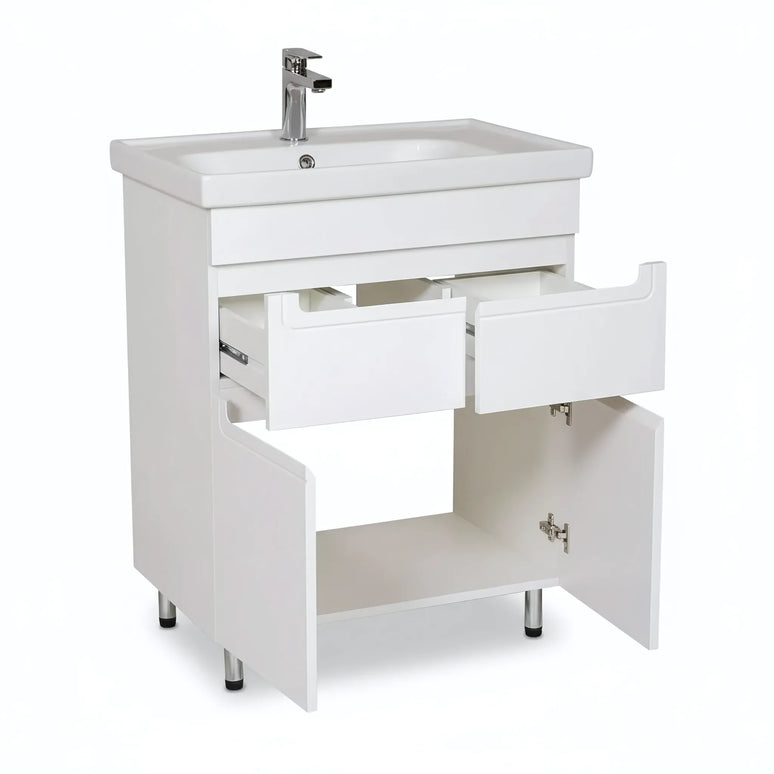 Set baie Omega – mască pe pardoseală cu lavoar ceramic