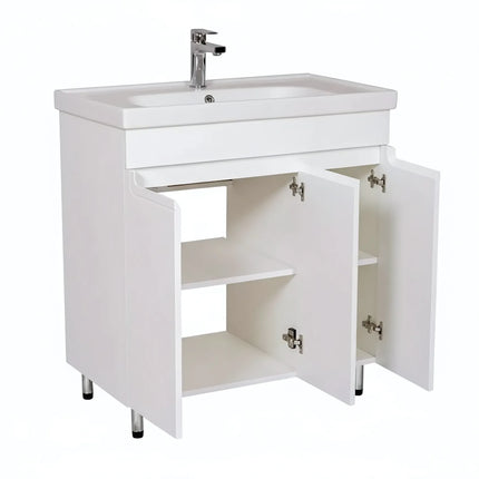 Set baie Omega – mască pe pardoseală cu lavoar ceramic