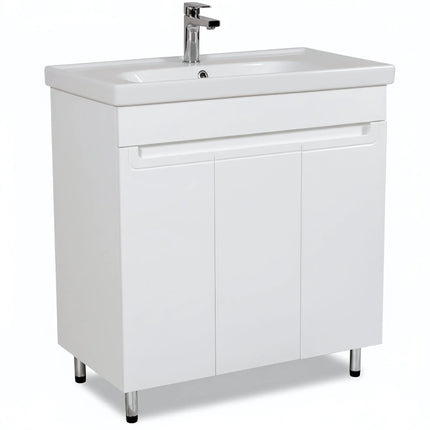 Set baie Omega – mască pe pardoseală cu lavoar ceramic