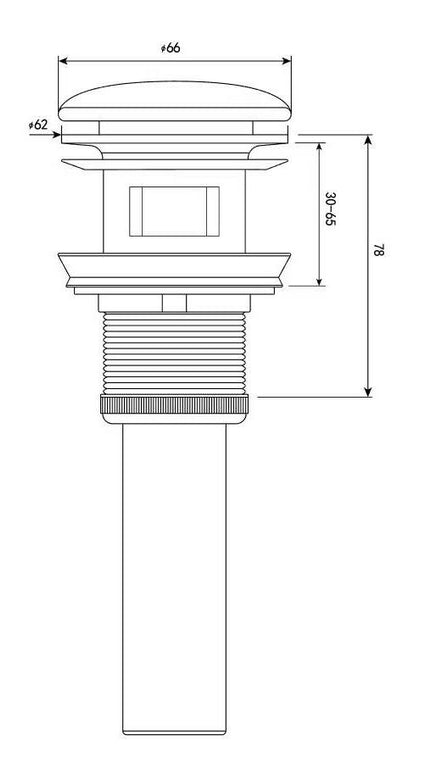 Ventil lavoar tip pop-up cu capac ceramic alb