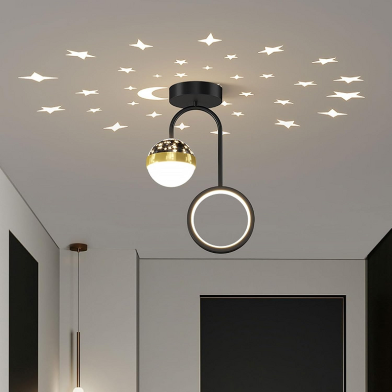 Plafonieră LED Cer Înstelat Negru  9200 LMX