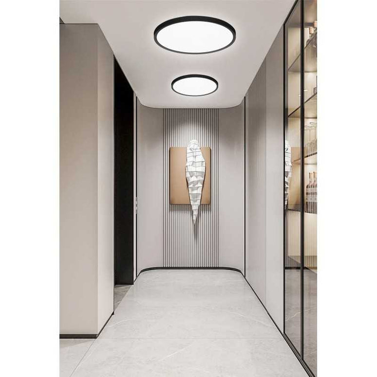 Plafonieră LED IP44 40W Ultra Slim – Lumină Puternică și Design Modern DS01-400MM-40W BK LMX