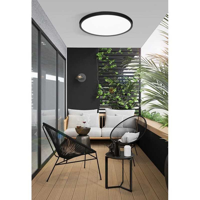 Plafonieră LED IP44 40W Ultra Slim – Lumină Puternică și Design Modern DS01-400MM-40W BK LMX