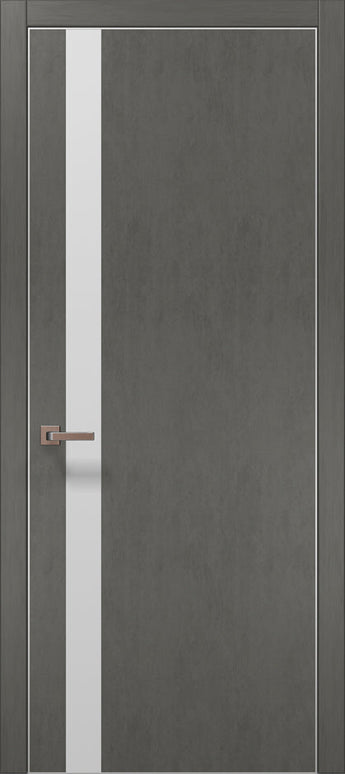 Ușă de interior PL-04 – Design Vertical cu Sticlă Mată Decorativă / Plato - Carlo Porte www.olivy.ro